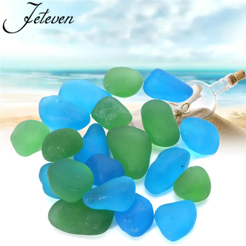 20 шт морской пляж стеклянные бусины 12-18 мм Синий Зеленый Бисероплетение песок камень для сережек ожерелье браслет кулон ювелирные изделия в поисках