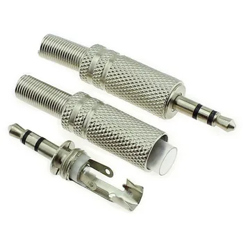 

10pcs High Quality Jack 3.5 Mm Audio Plug Connector Metal 3.5 Plug Stereo Headphones Plug (double Channel)
