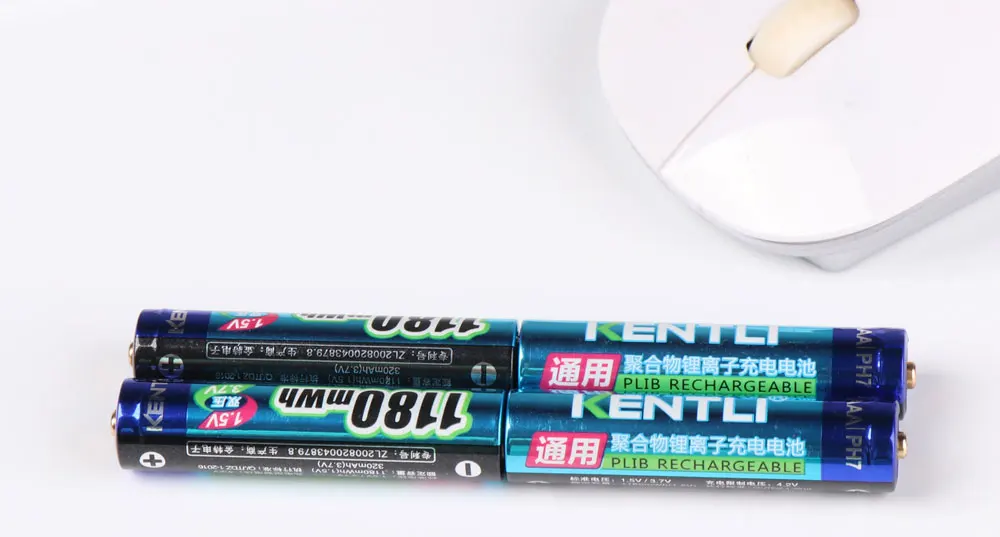 8 pces kentli 1.5v 1180mwh aaa polímero