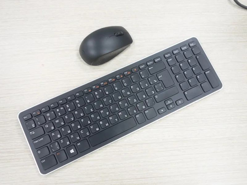Русская клавиатура беспроводная клавиатура и мышь набор для настольного ноутбука Dell ультра-тонкая, ножничная конструкция кнопки RU