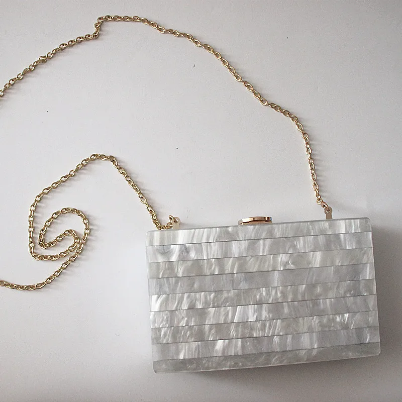 Brand Fashion Woman's evening Bag New Unique Marble Striped Shoulder Bag Elegant Acrylic Bolsa Feminina Handbag Casual Clutch Brand Fashion Woman's evening Bag New Unique Marble Striped Shoulder Bag Elegant Acrylic Bolsa Feminina Handbag Casual Clutch