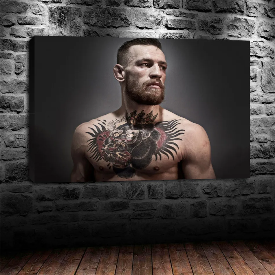 Conor McGregor Canvas Painting Living Room Home Decor Modern Mural Art Oil | Дом и сад