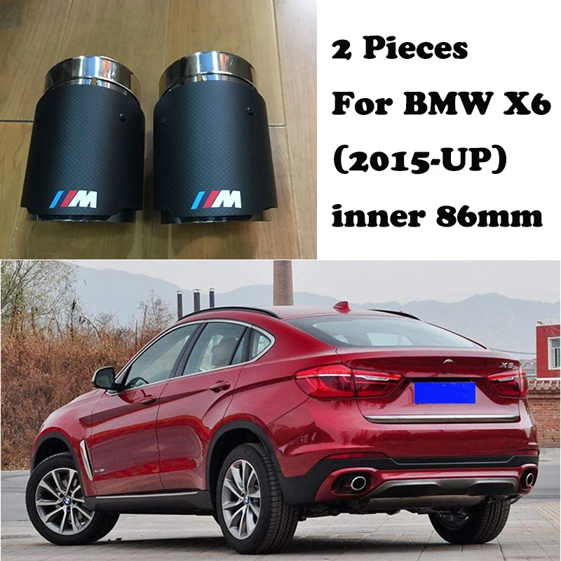 

M performance Carbon Fiber Akrapovic Tips Car Exhaust Pipe For BMW E90 E92 F30 X5 E70 X6 E71 X1 F48 Auto Accessories