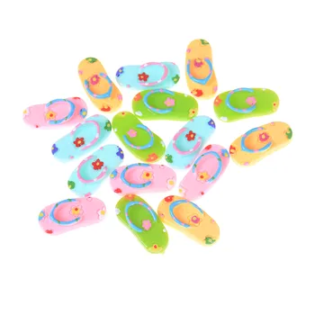 

New Mini Resin Flip Flop Simulation Furniture Slipper 1/12 Dollhouse Miniature Accessories Model Toys For Doll House Decor 2Pair