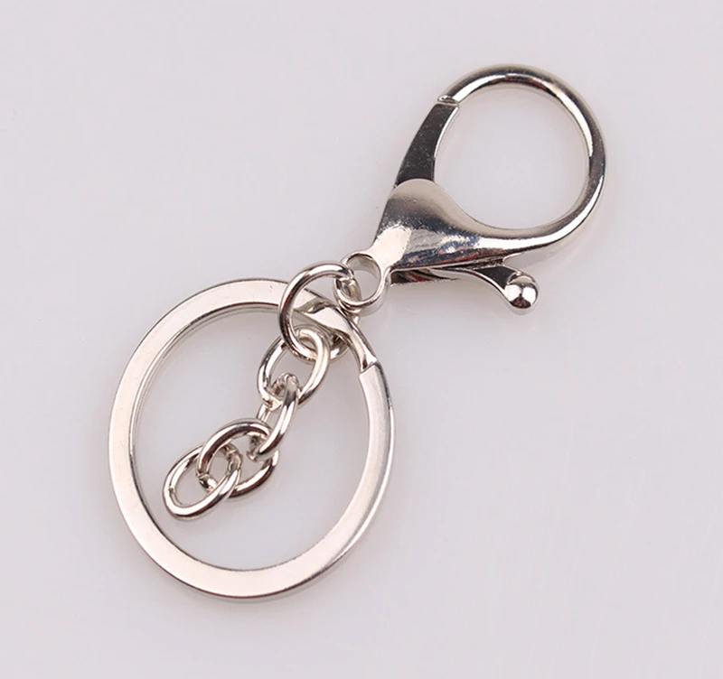

DHLfree 500pcs 30mm 3colors Key Chains Key Rings Round gold silver color Lobster Clasp Keychain