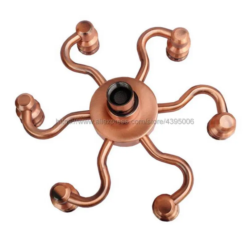 

Antique Red Copper Rain Shower Head Water Saving Top Spray Rainfall Shower Head Bsh007