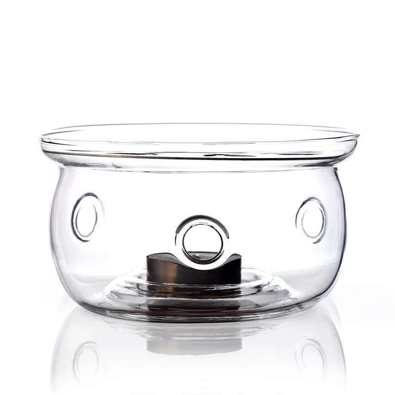 

High Quality Heat-Resisting Bowl Shaped Glass Candle Warmer Bottom For Glass Teapot Without Candle
