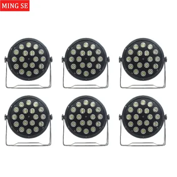 

6pcs/lots 18x10W Flat LED Par Lights, 18*10w RGBW 4IN1 PAR DMX512 control disco lights professional stage DJ equipment