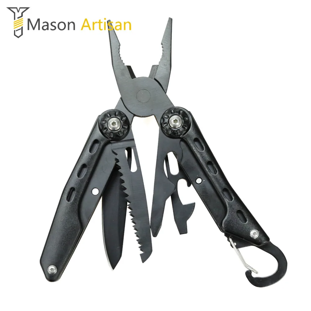 

1Piece Multi Tool Folding Pliers with Hook Multitool Outdoor Survival Kit Folding Knife Wire Stripper Multifunction Hand Tool