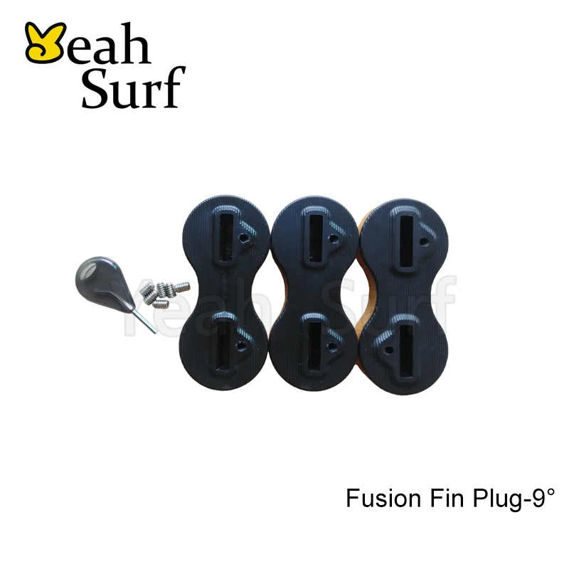 Доска для серфинга Fusion плавник черно белый 9 градусов серфинга|surf fin box|fin plugsfin box |