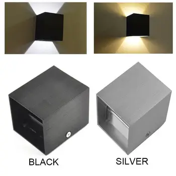 

BORUiT 3W Aluminium Wall Light Square LED Sconce Wall Lamp for Bedroom Living Room Corridor Stair Light Home Lighting Fixture