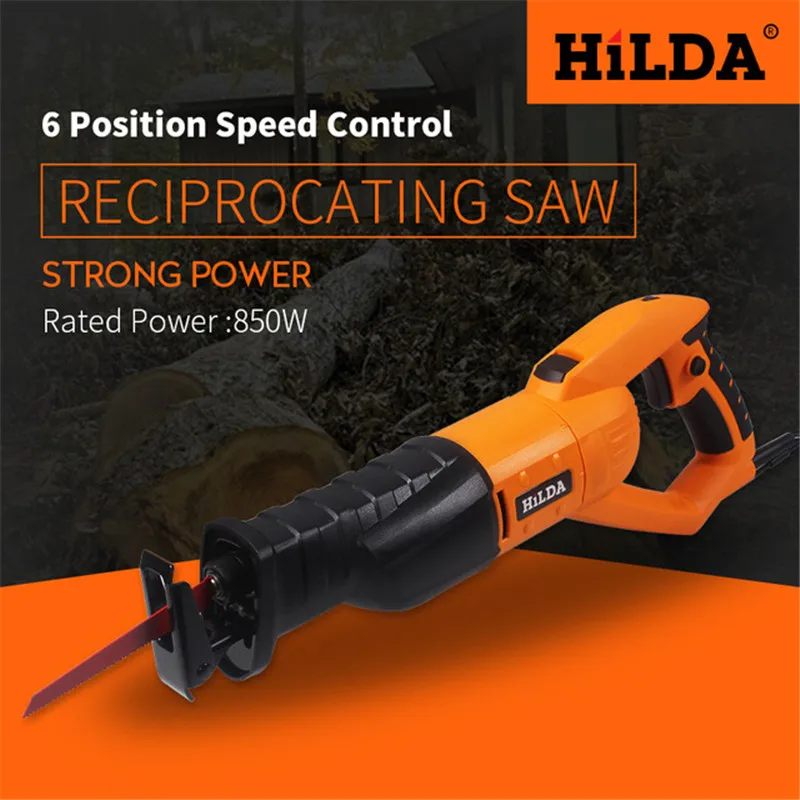 

HILDA 850w Electric Reciprocating Saw Woodworking Saw Portable Electric Saws Scroll Saw 6 Speed Jig Saw 220v/50hz