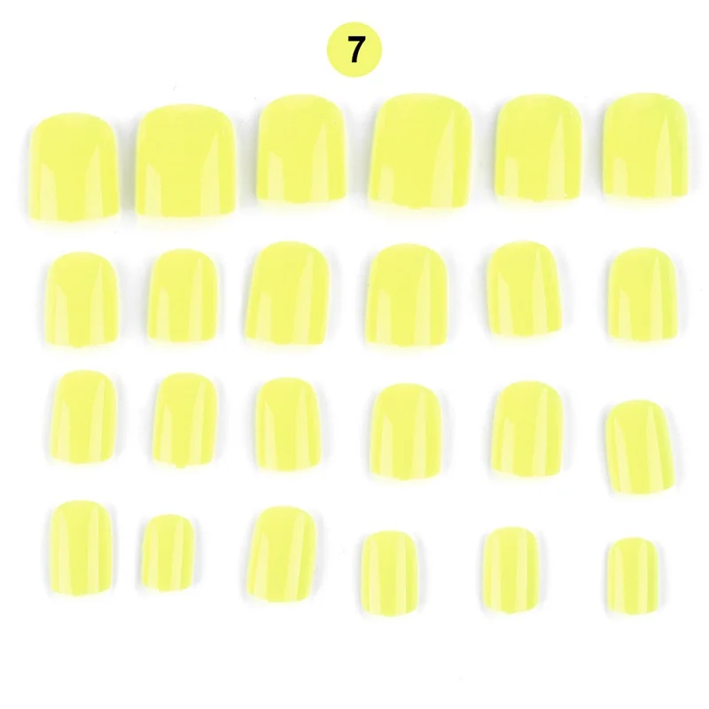 24 шт 18 цветов Пластиковые французские дизайны накладные ногти полное ...