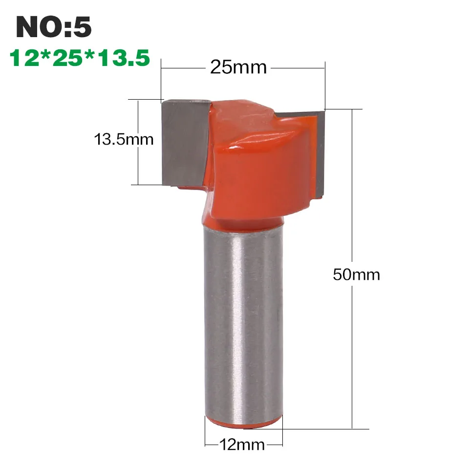 1 шт. 12 мм хвостовик прямые фрезы для резьбы по дереву 2 флейты гравировки древесины фреза карбида сверла для станков с ЧПУ - Длина режущей кромки: NO5