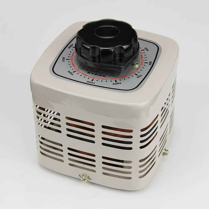 단상 접촉식 전압 조정기 TDGC2 500VA 가변 변압기 500W 전력 변환기 (220V에서 0-250V 조정 가능)