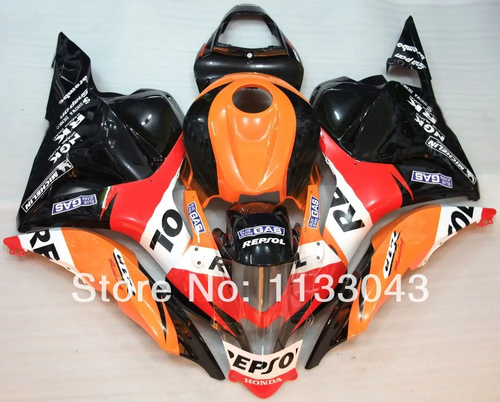 100% Обтекатели под давлением для REPSOL HONDA CBR600RR F5 09 10 CBR600 RR 2009 2010 CBR 600 11 12 Оранжевый