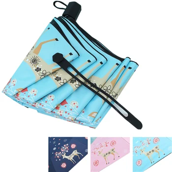 

2018 New Creative Folding Umbrella For Ladies Parasol Female Umbrellas Rain Women Sunscreen Anti UV Paraguas Mujer Paraguas