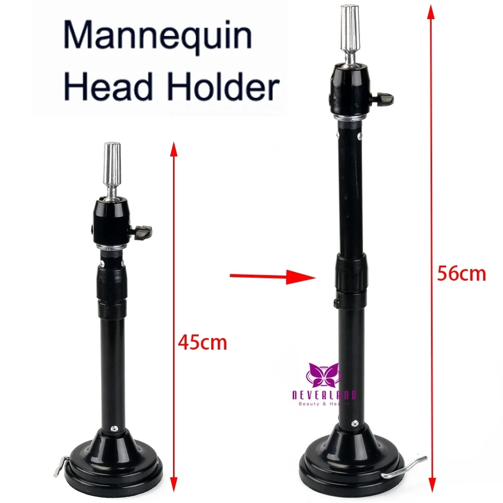 Suction Base Adjustable Alloy Training Head Tripod Stand Mannequin Head
