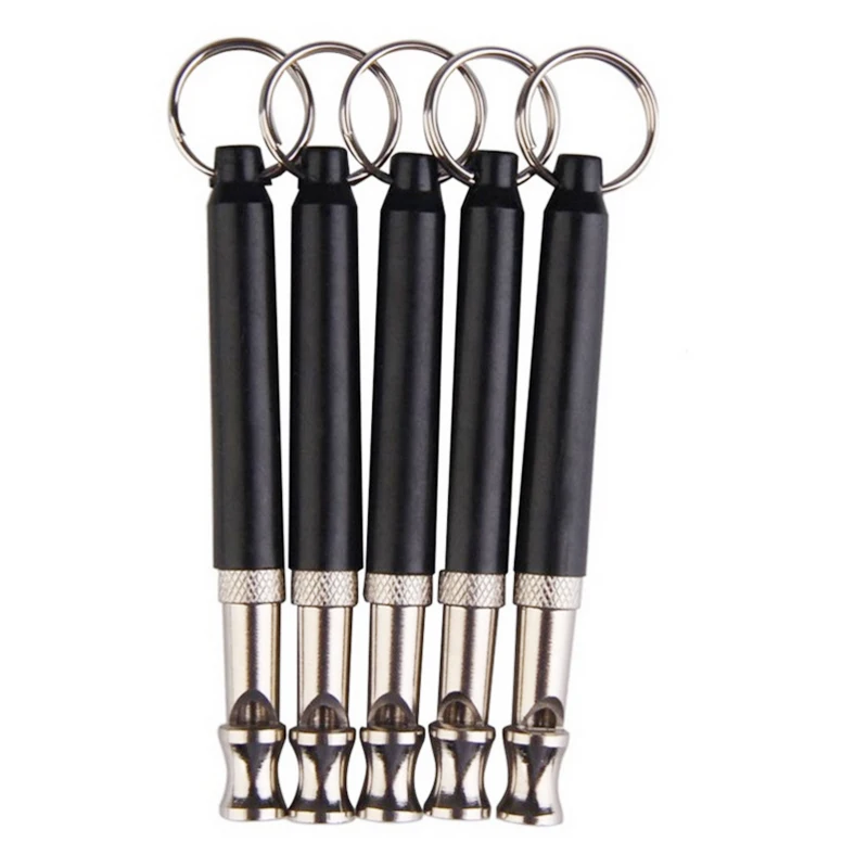 

2 pcs Pets Ultrasonic Dog Whistle Supersonic Pet Animal Dog Training Whistle Two-tone small dog Flute Keychain Training supplies