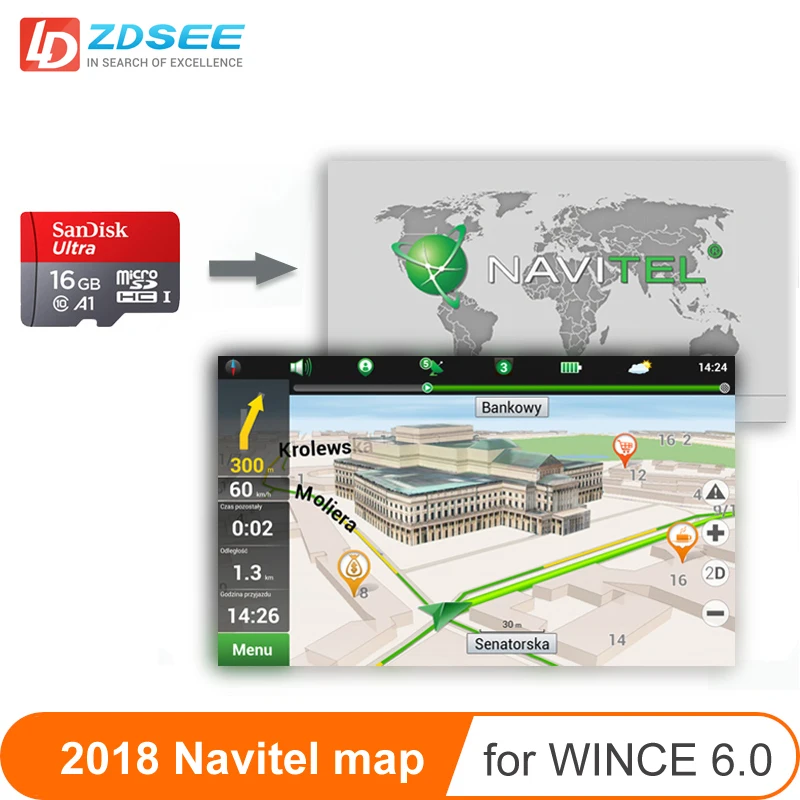 

Car GPS map micro SD cards 16G for Navitel windows ce 6.0 or Android system 2018 Map free update Europe/Russia/spain/middle east