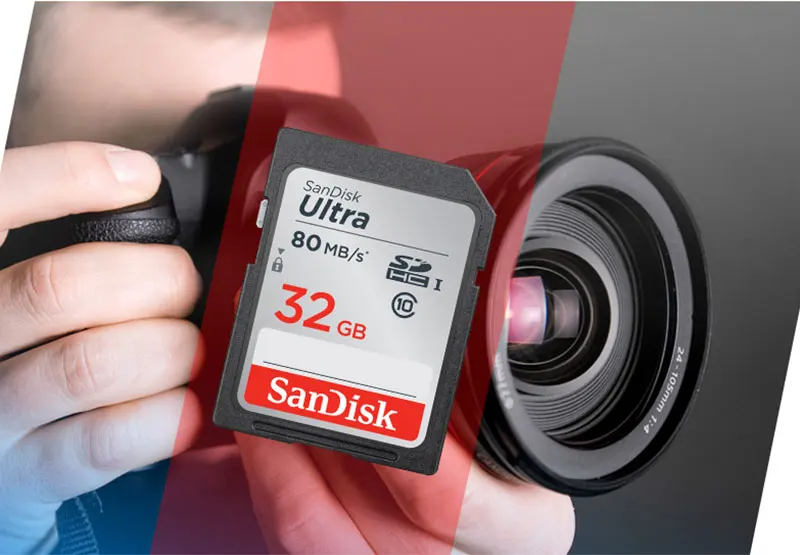 SanDisk Ultra SD Card 16 GB 32 GB SDHC карты памяти 64 GB 128 GB SDXC Class10 80 МБ/с. уш-1 Камера SD Поддержка официальное подтверждение