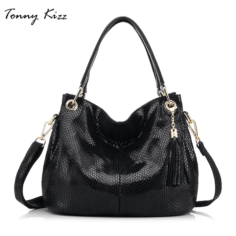 

handbags genuine leather 2018 women shoulder bag crossbody bags large capacity tassels tote handbag ladies messenger purses TK