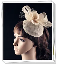 15 colors enchanting sinamay material fascinator base headpiece event hair accessories bridal hat suit for all
