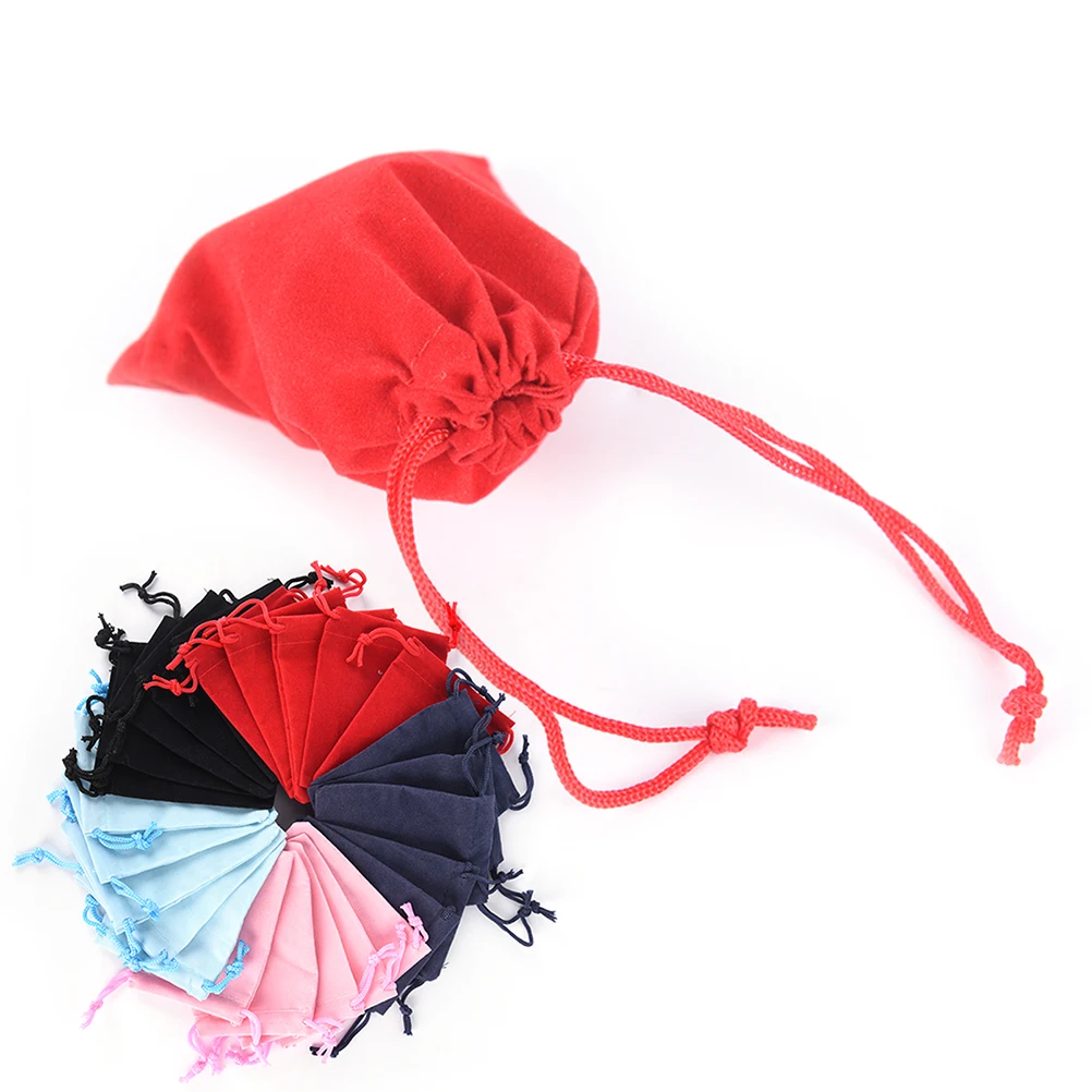 10pcs/lot Packing Bags Drawstring Bags Fashion 7*9cm Velvet Bag Drawstring Pouch Wholesale