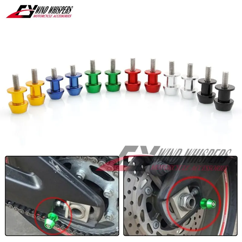 

8mm Motorcycle Swingarm Spools Slider Stand Screws For Suzuki GW250 GSR400 GSR600 GSXR600 750 GSXR1000 GSX1300R Hayabusa B-King