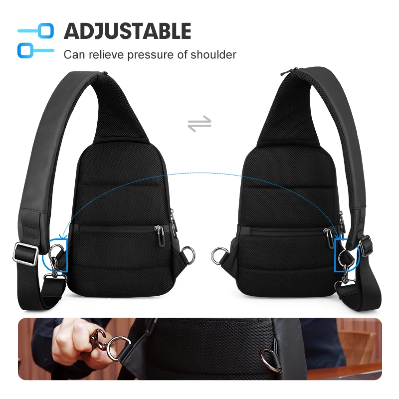 علامة رايدن متعددة الوظائف Crossbody الرجال أكياس للماء USB شحن الصدر حزمة قصيرة رحلة رسل حقيبة صدر للرجال حقيبة كتف الذكور علامة رايدن متعددة الوظائف Crossbody الرجال أكياس للماء USB شحن الصدر حزمة قصيرة رحلة رسل حقيبة صدر للرجال حقيبة كتف الذكور