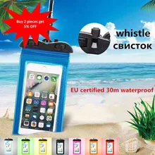 

Universal Waterproof Phone Cover With Whistle PVC Underwater Photography Waterproof Diving Phone Outdoor Bag Case For Swimming