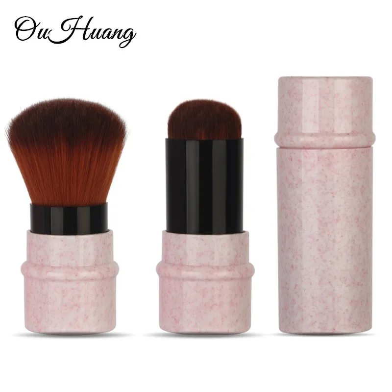 Professional Make Up Kabuki Brushes Cosmetic Face Powder Foundation Blush Retractable Makeup Powder Brush Pincel Maquiagem T