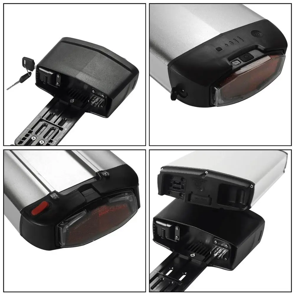 Perfect Ebike battery for electric bike Rear Rack bateria 48V 36V 13Ah 16Ah with Carrier fit for 26"-28" V-brake of rear wheel bike DIY 5