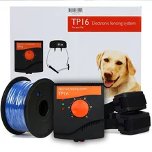 Sistema de cercas eléctricas para perros TP16, Collar de entrenamiento ajustable para perros, recargable, resistente al agua, sistema electrónico de cercado para mascotas