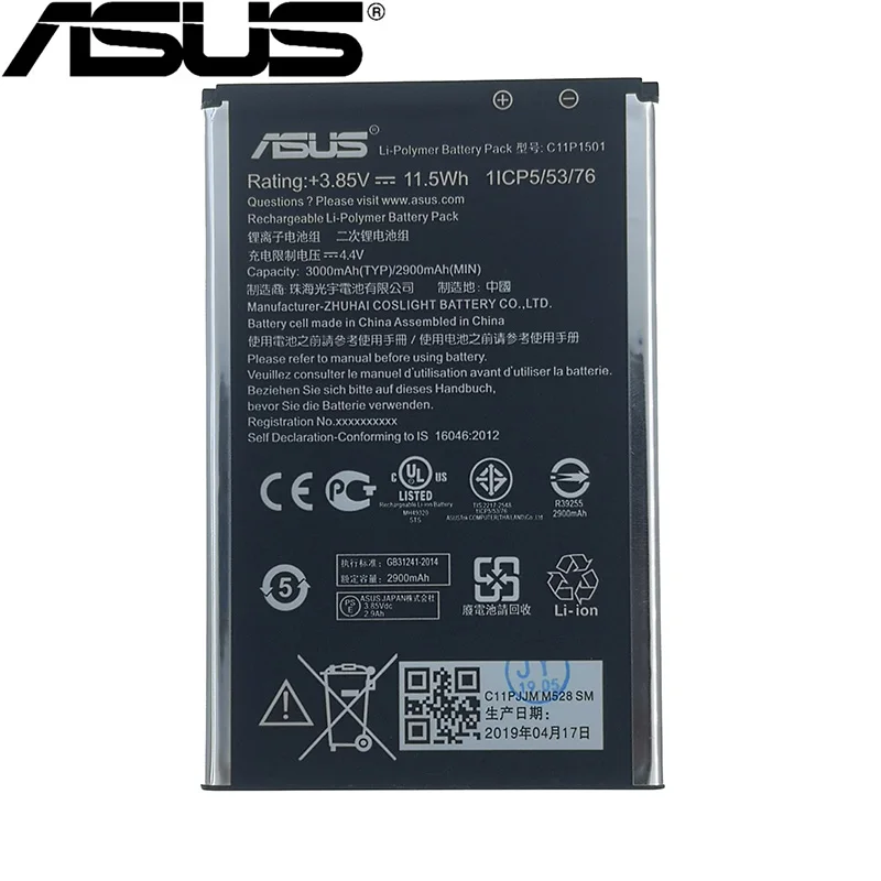 ASUS C11P1501 2900 мАч Батарея для ASUS ZenFone 2 Laser селфи ZE550KL ZE601KL Z00LD Z011D ZD551KL Z00UD ZE600K