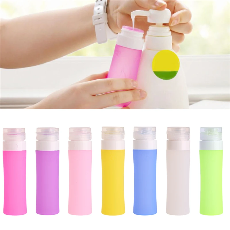 

1PC Portable Refillable Silicone Bottle Traveler Lotion Shampoo Bath Containers 80ML