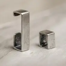 Оригинальные серьги из чистого 925 пробы серебра, Геометрические Квадратные Серьги-манжеты для ушей, классные серьги-клипсы без пирсинга