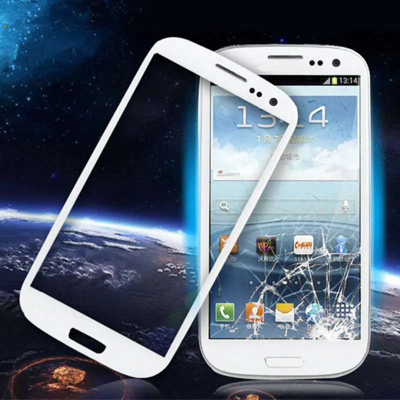 Black Front Outer Glass lens para Samsung Galaxy s3 i9300 LCD + Touch Screen