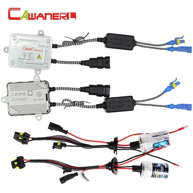 

Cawanerl 55W 9005 HB3 H10 Auto HID Xenon Kit 3000K 4300K 6000K 8000K 10000K 12000K AC Ballast Lamp Car Headlight DRL Fog Light