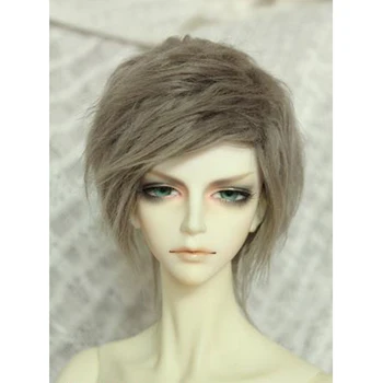 

[wamami] Hot Smoky-Gray Short Wool Wig Hair MSD DOD DZ 1/4 BJD Dollfie 7-8"