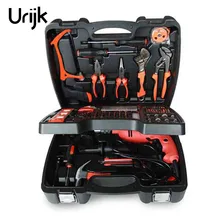 Urijk 138Pcs Home Impact Drill Multifunction Power Tools Three – Layer Household Drill Combination Hardware Tools Set