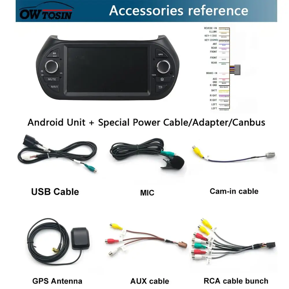 Clearance 7"IPS 8Core 4G RAM 64G ROM Android 9.0 Car DVD Radio GPS For Fiat Fiorino Qubo Citroen Nemo Peugeot Bipper 2008-2015 DSP CarPlay 5