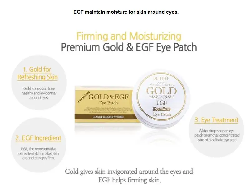 PETITFEE Premium Gold & EGF Eye Patch 60pcs + PETITFEE Gold & EGF Eye & Spot Patch 90pcs Korea Eye Mask Face Care Anti Wrinkle