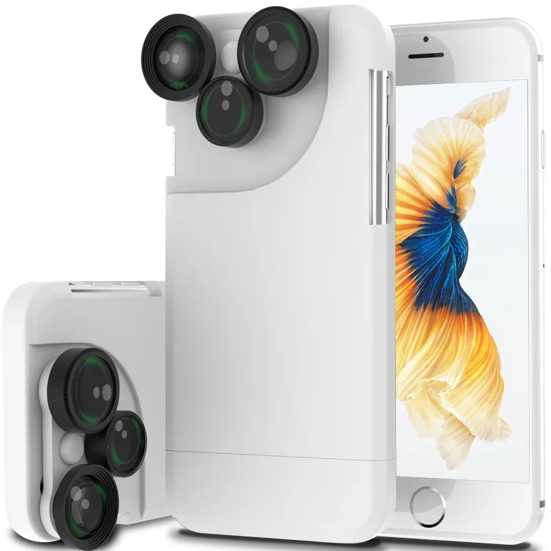 DOITOP 4 в 1 мобильный телефон Lensese Чехлы полное покрытие для iPhone X 8 7 6 S 6 Plus широкоугольный Макросъемка эффект «рыбий глаз» телефон линзы чехол