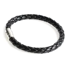 De Bijoux 10 шт. мужские черные из искусственной кожи магнит браслет цепь 0.2" ШИК