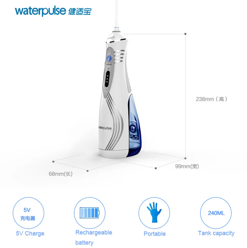 Battery Oral Irrigator Portable Rechargeable Li-ion Battery Dental Cleaning Device Oral Hygiene Tools Teeth Cleaning Brush  (14)