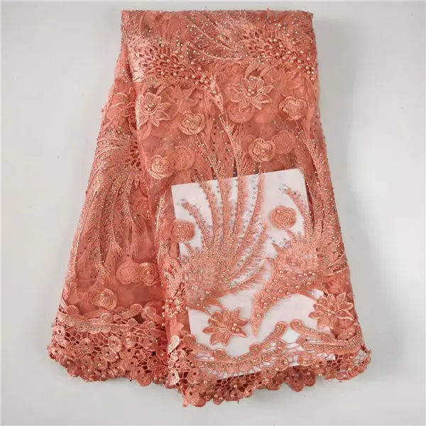 

2017 Cheap French Net Lace FABRIC Embroidered Colorful African Lace Fabric High Quality For Party Dress for women wholesale