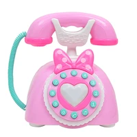 Plastic Electronic Vintage Telephone Landline Kids Pretend Play Early Educational Toy Birthday Gift 1