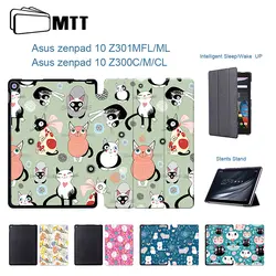 Мультфильм котенок кожа Стенд Защитный чехол для Zenpad 10 Z300 z301 Trifold Samrt чехол для ASUS Zenpad 10 Z300CG Z300CL Z300C