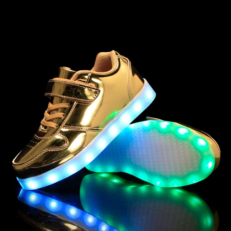 FS LED Light Up Skateboarding Shoes For Kids Children Boys